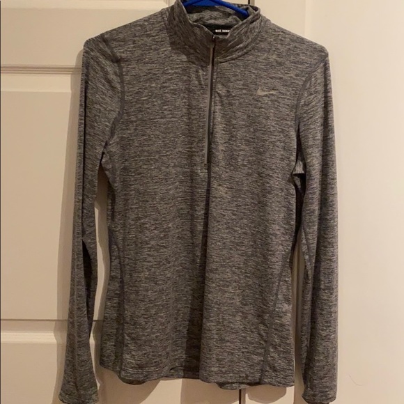NIKE DRI FIT HALF ZIP REFLECTIVE LONG SLEEVE - Picture 1 of 3